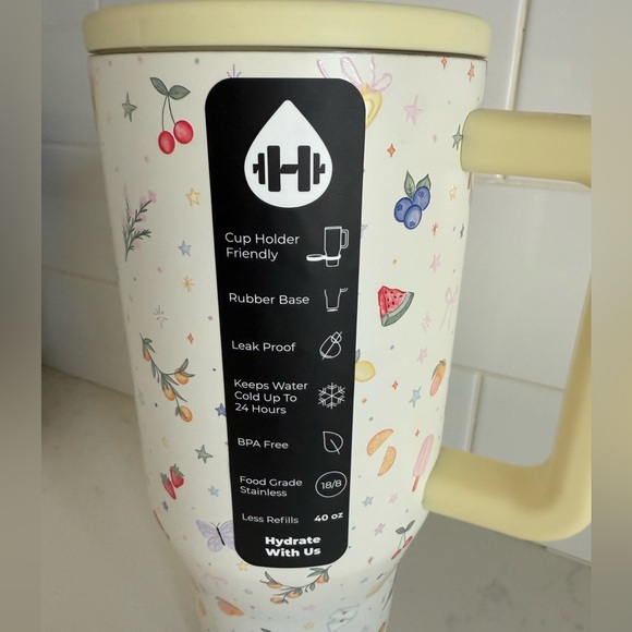 HydroJug X ACTA 40oz Traveler, TORI HALFORD BERRIES AND CREAM - Picture 7 of 7